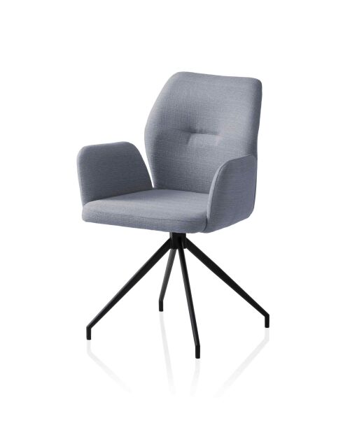 Fever - Fauteuil avec fonction pivotante à 180° gris foncé - 59x58x88 cm