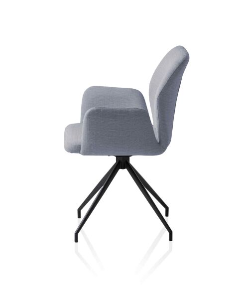 Fever - Fauteuil avec fonction pivotante à 180° gris foncé - 59x58x88 cm