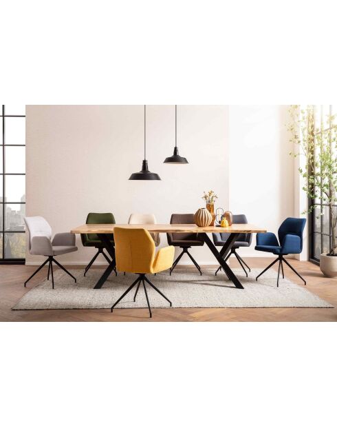 Fever - Poltrona con funzione girevole a 180° grigio scuro - 59x58x88 cm