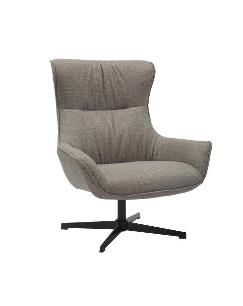 Fever - Fauteuil tissu structurel taupe - 85x83x103 cm