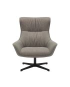 Fever - Fauteuil tissu structurel taupe - 85x83x103 cm