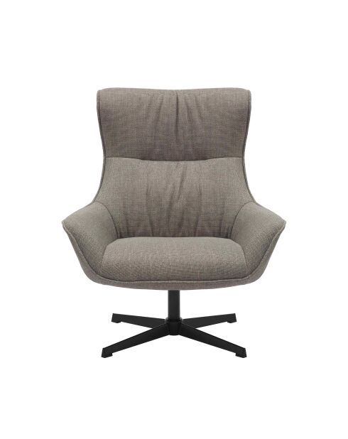 Fever - Fauteuil tissu structurel taupe - 85x83x103 cm