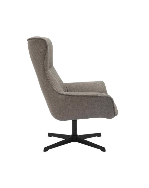 Fever - Fauteuil tissu structurel taupe - 85x83x103 cm