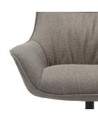 Fever - Fauteuil tissu structurel taupe - 85x83x103 cm