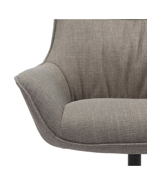 Fever - Fauteuil tissu structurel taupe - 85x83x103 cm