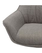 Fever - Fauteuil tissu structurel taupe - 85x83x103 cm