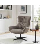 Fever - Fauteuil tissu structurel taupe - 85x83x103 cm