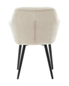 Fever - Poltrona in velluto crema/nero - 61x45x85 cm