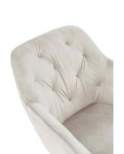 Fever - Poltrona in velluto crema/nero - 61x45x85 cm