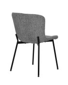 Sit - Lot de 2 chaises Sit&Chairs revêtement gris, pieds noirs mats - 48x59x83cm
