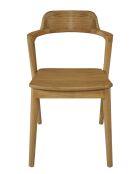 Sit - Silla escandinava rubia natural, 60 x 50 x 78 cm