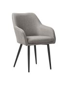 Fever - Esszimmerstuhl aus taupefarbenem Strukturstoff - 61x60x85 cm
