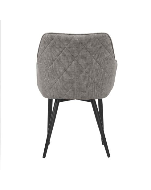 Fever - Esszimmerstuhl aus taupefarbenem Strukturstoff - 61x60x85 cm