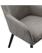 Fever - Esszimmerstuhl aus taupefarbenem Strukturstoff - 61x60x85 cm