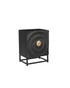 Sit - Table de nuit Black Smooth noir, or - 45x35x60cm