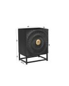 Sit - Table de nuit Black Smooth noir, or - 45x35x60cm