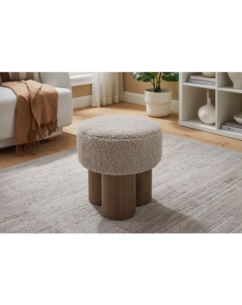 Fever - Pouf noyer/marron - D.50 cm