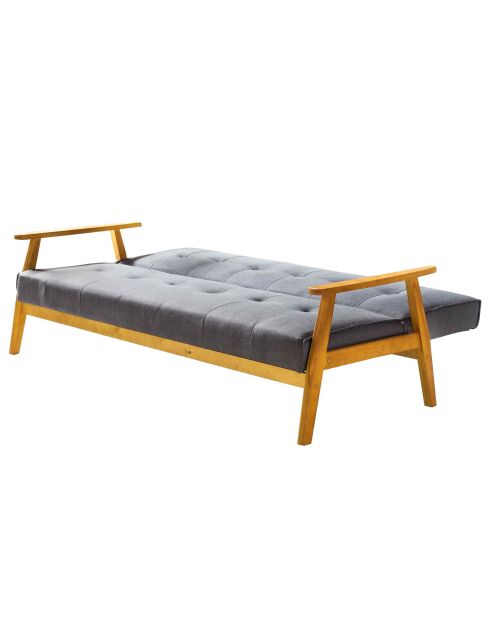 Fever - Canapé convertible en tissu tressé gris foncé - 190x85x81 cm