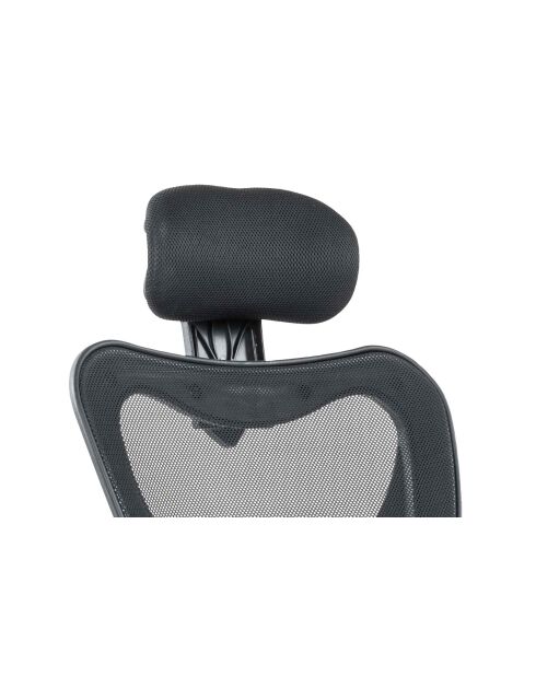 Fever - Schwarzer Bürostuhl mit Netzkopfstütze - 65x60x114 cm
