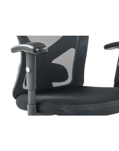 Fever - Schwarzer Bürostuhl mit Netzkopfstütze - 65x60x114 cm