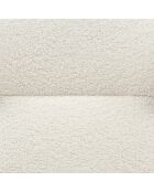 Fever - Set aus Sessel und Hocker Teddy aus beigem Fell - 79x82x103 cm