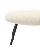 Fever - Set aus Sessel und Hocker Teddy aus beigem Fell - 79x82x103 cm