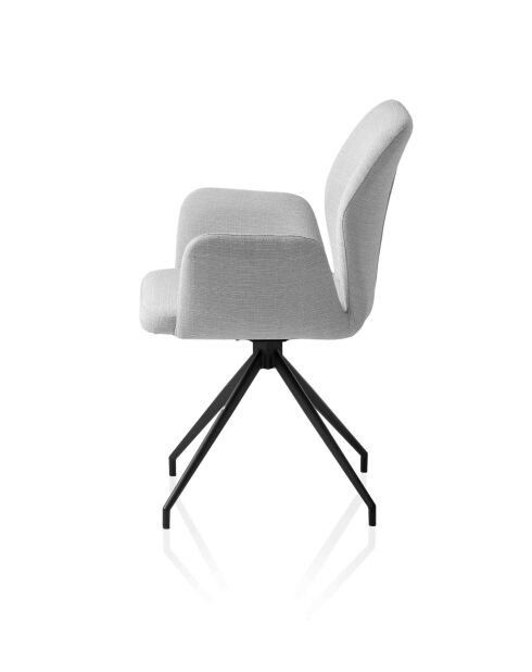 Fever - Fauteuil avec fonction pivotante à 180° gris clair - 59x58x88 cm