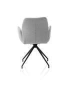 Fever - Poltrona grigio chiaro con funzione girevole a 180° - 59x58x88 cm