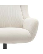 Fever - Stoel en kruk in beige corduroy-look - 82x85x106 cm