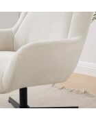 Fever - Stoel en kruk in beige corduroy-look - 82x85x106 cm