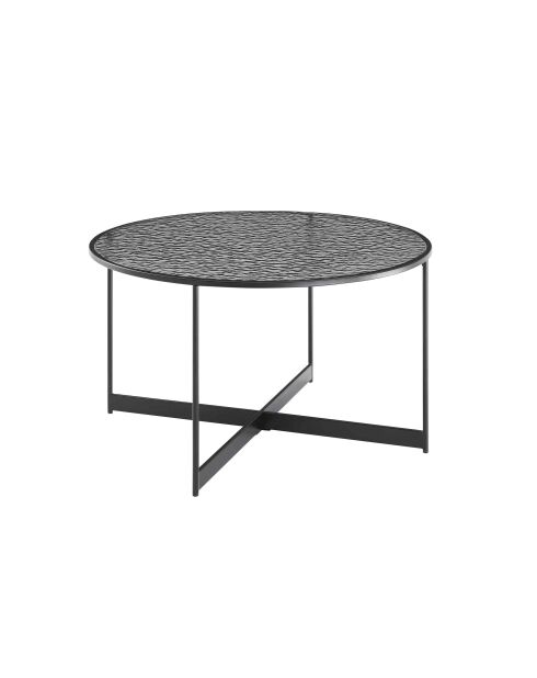 Fever - Mesita negra - D.80 cm