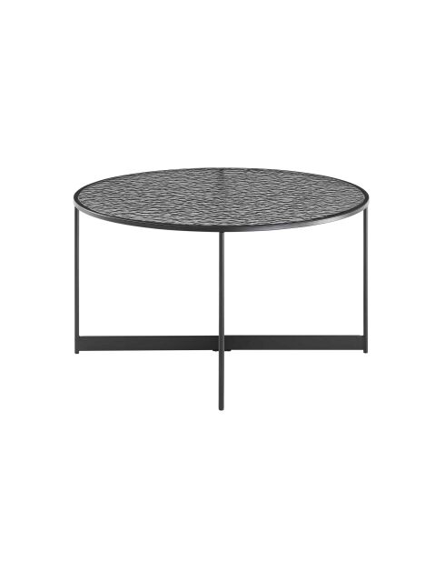 Fever - Mesita negra - D.80 cm