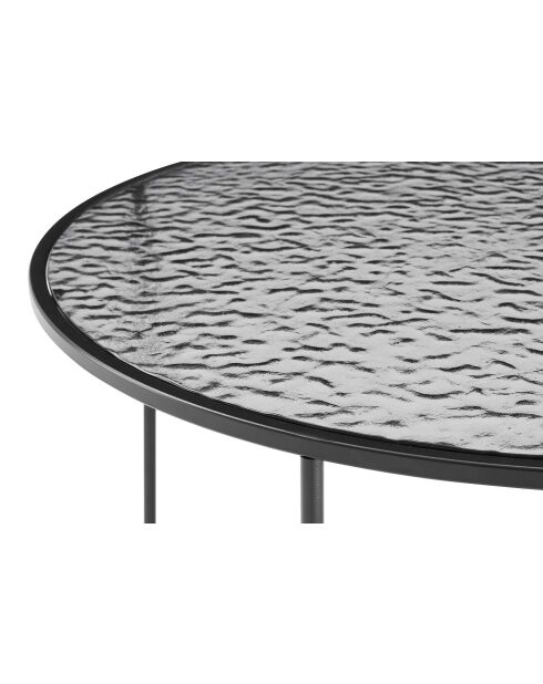 Fever - Mesita negra - D.80 cm