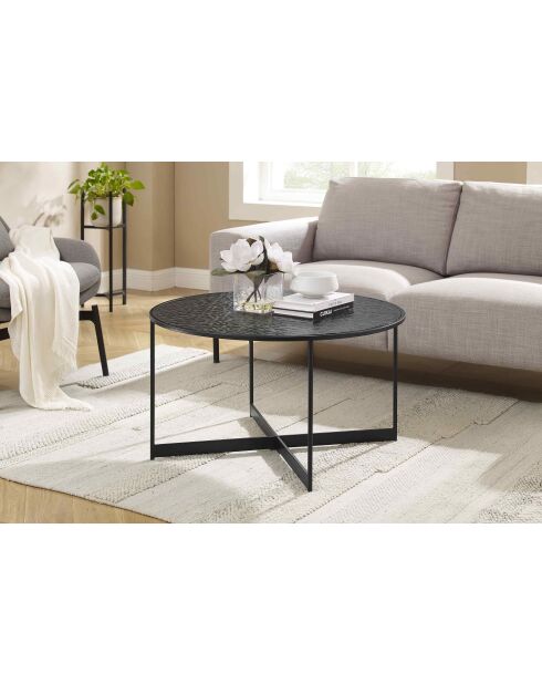 Fever - Mesita negra - D.80 cm