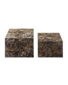 Fever - Set de 2 mesas de café marrones