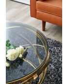 Fever - tavolino da salotto oro/grigio - D.80 cm