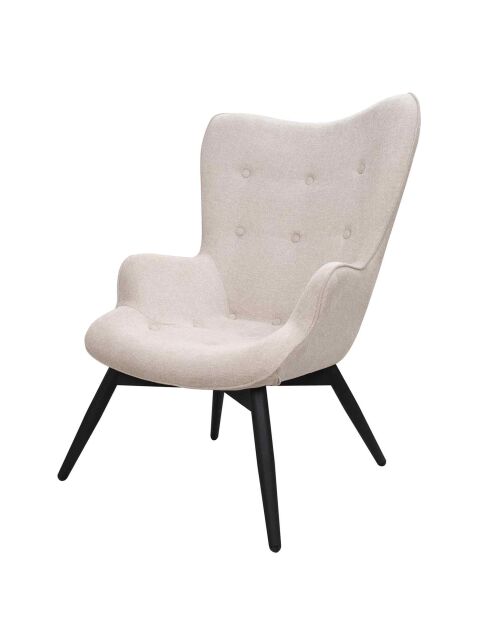 Fever - Poltrona beige in tessuto strutturale - 80x99x92 cm