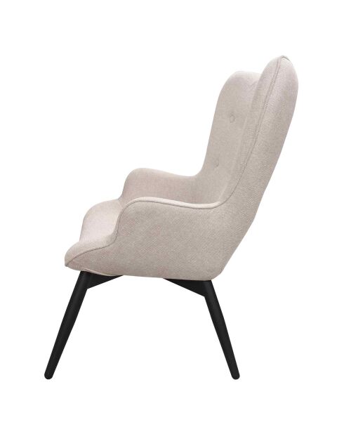 Fever - Poltrona beige in tessuto strutturale - 80x99x92 cm