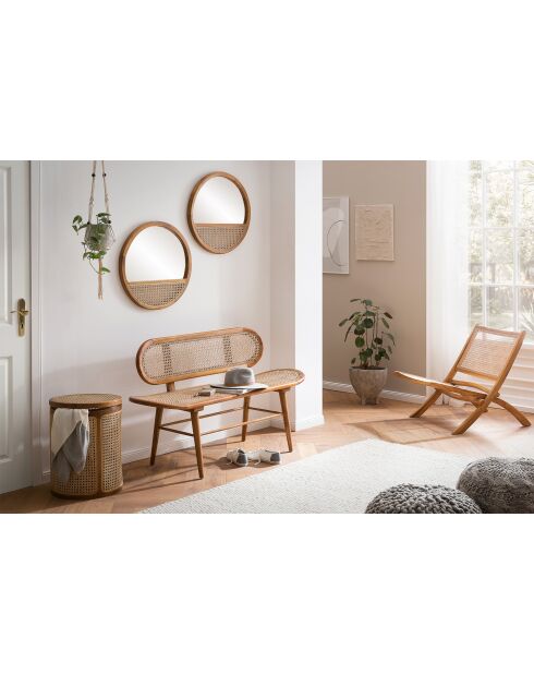 Sit - Corbeille Rattan naturel - 40x40x53cm