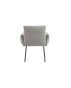 Fever - Fauteuil en tissu bouclé gris clair - 73,5x64,5x87 cm