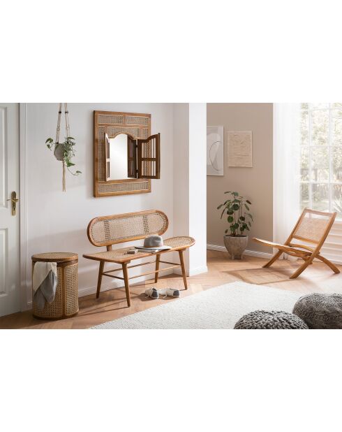 Sit - Miroir Rattan naturel - 80x4x90cm