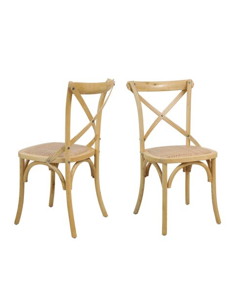 Sit - Lot de 2 chaises naturelles - 48x52x89cm