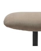 Fever - Brauner Sessel und Hocker in Cordoptik - 82x85x106 cm