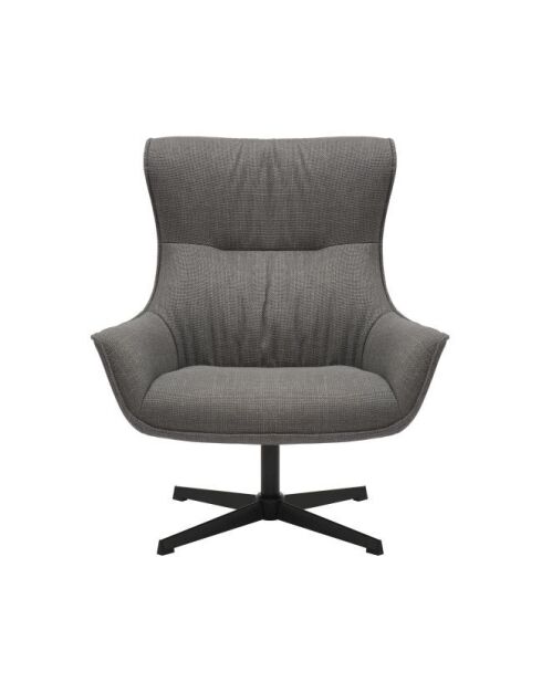 Fever - Fauteuil tissu structurel gris - 85x83x103 cm