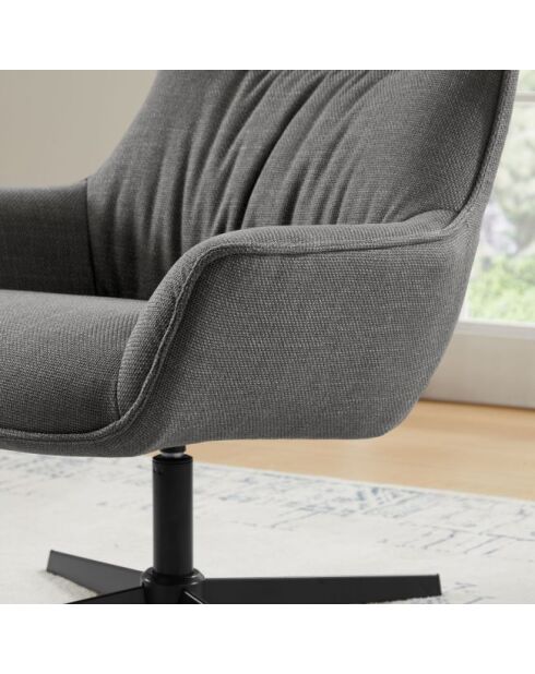 Fever - Fauteuil tissu structurel gris - 85x83x103 cm