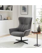 Fever - Fauteuil tissu structurel gris - 85x83x103 cm