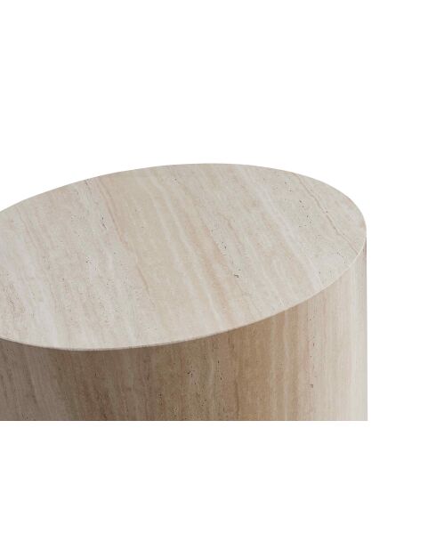 Fever - Set de 2 mesas de café de travertino beige