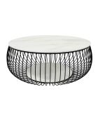 Fever - schwarz/weißer Couchtisch - D.86 cm