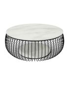 Fever - schwarz/weißer Couchtisch - D.86 cm