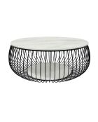 Fever - schwarz/weißer Couchtisch - D.86 cm